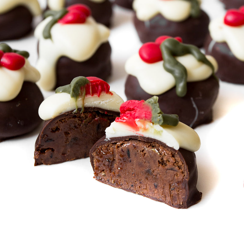 Christmas Pudding Truffle Chocolates (box of 8 truffles/120 grams)