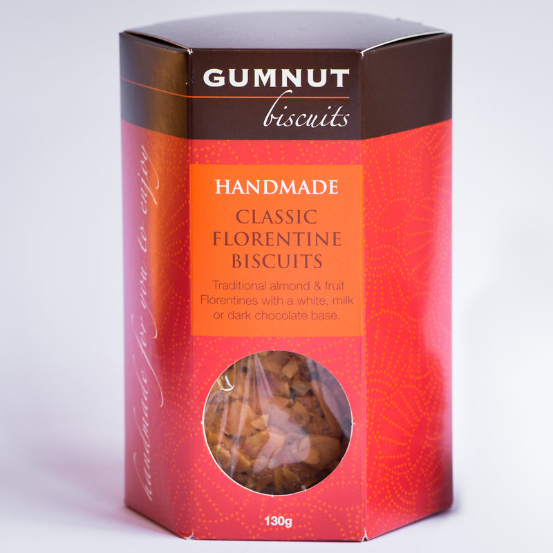 Gumnut Biscuits Petite Florentines with slivered almonds, orange peel and cherries