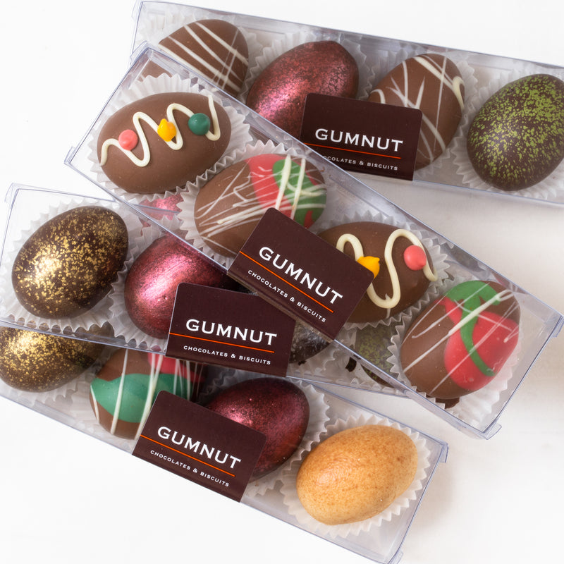 Assorted Chocolate Truffle Easter Eggs (box of 4 eggs/120 grams)