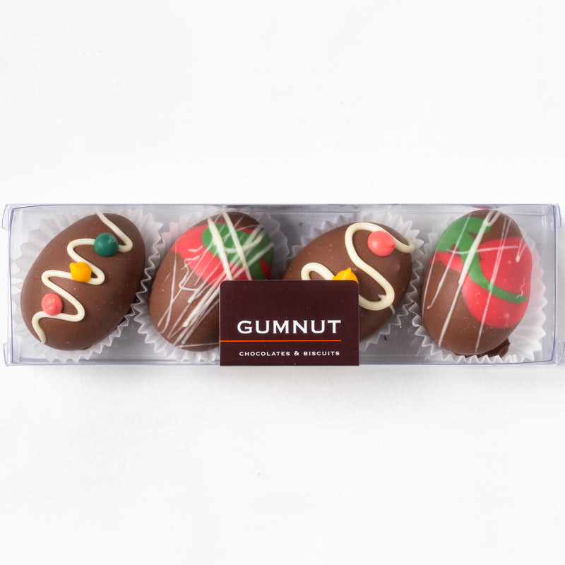 Milk Chocolate/Salted Caramel Truffle Easter Eggs (box of 4 eggs/120 grams)