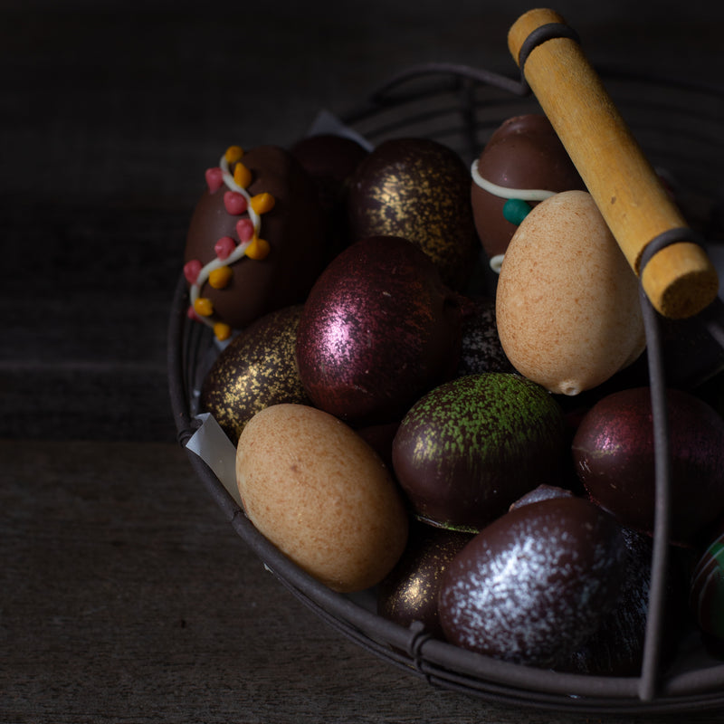 Assorted Chocolate Truffle Easter Eggs (box of 4 eggs/120 grams)