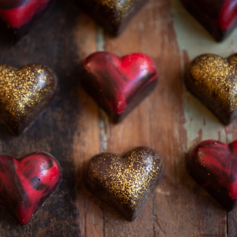 Red & Gold Hearts Chocolates