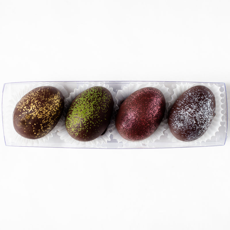 Dark Chocolate Truffle Easter Eggs (box of 4 eggs/120 grams)