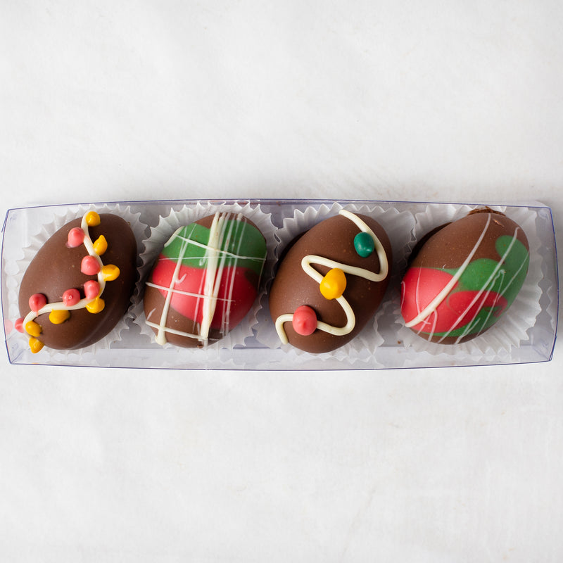 Milk Chocolate/Salted Caramel Truffle Easter Eggs (box of 4 eggs/120 grams)